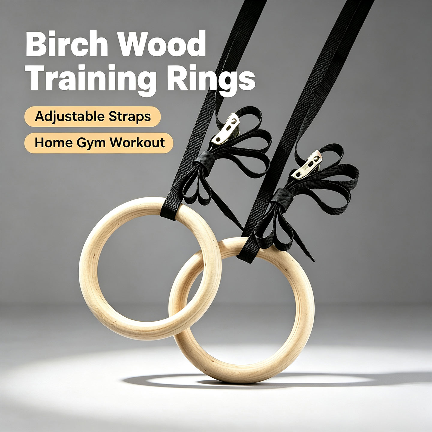 Birch Wood Gymnastic Rings，wit - Gymnastic Ring Wood review and price